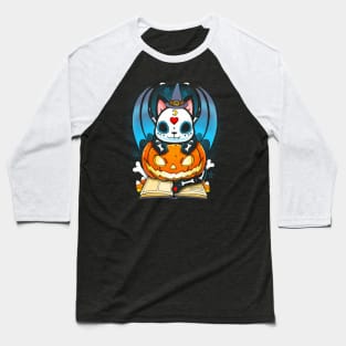 Kitten Halloween Baseball T-Shirt